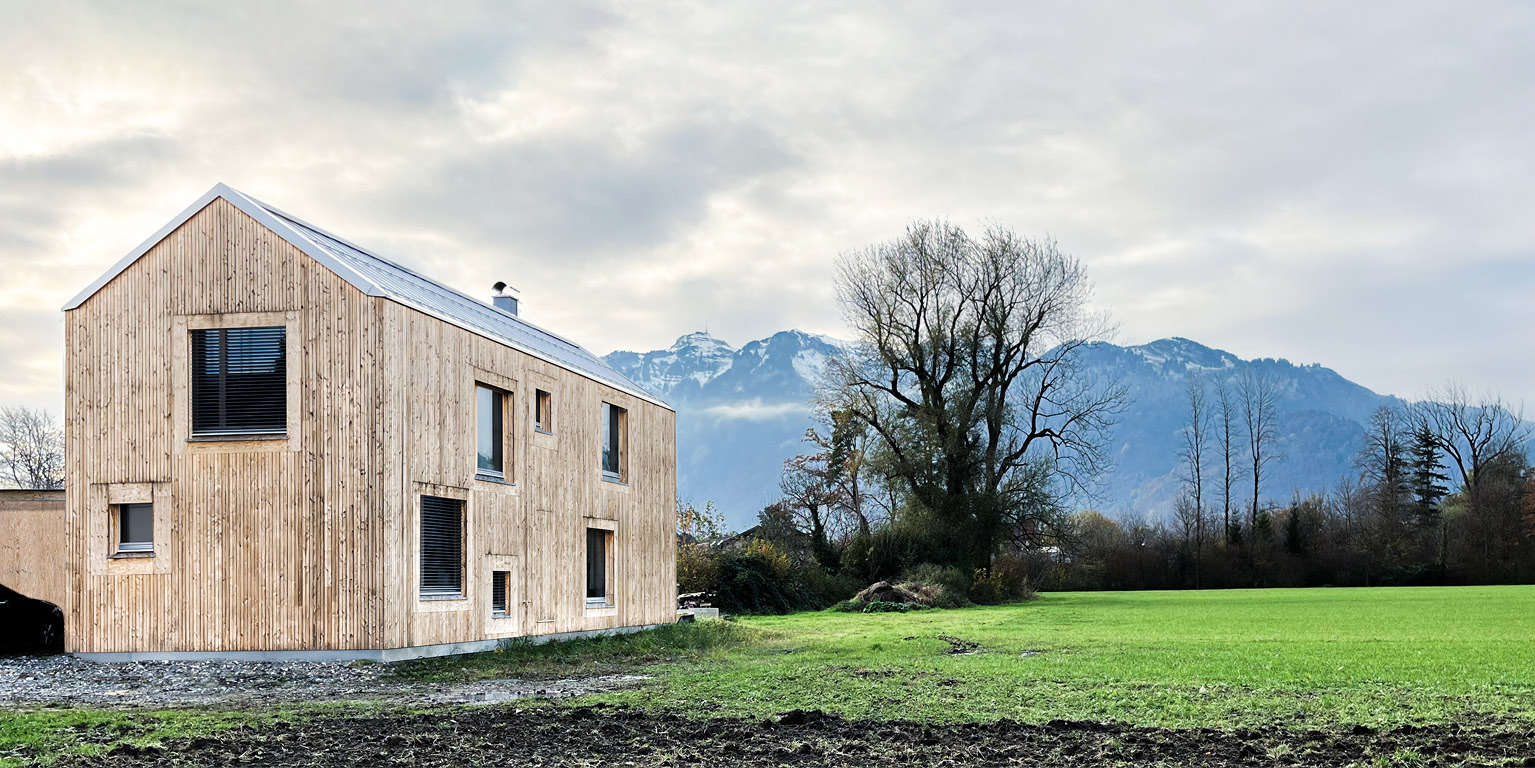 Wohnhaus Neubau Meiningen Vorarlberg Architekturbüro Einfamilienhaus Planung Ausführung